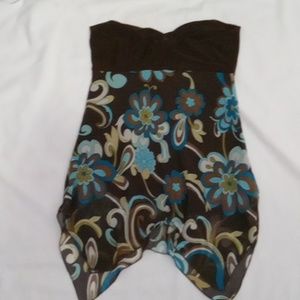 Strapless dress shirt